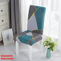 HKM-886739 Universal Office Chair Cover in Various Patterns and Colors - Dustproof Polyester Seat Protector