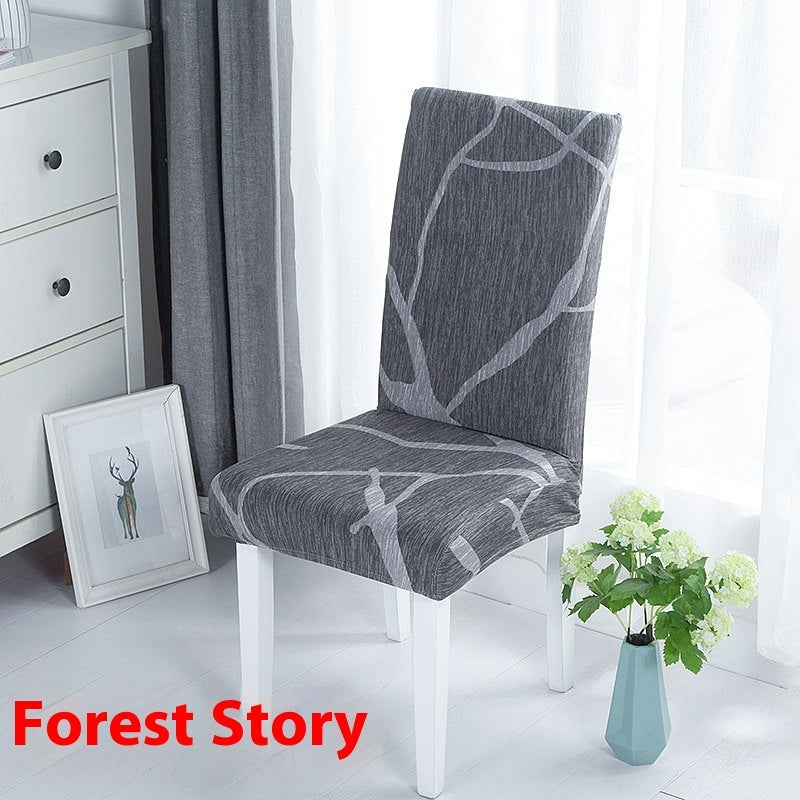 HKM-886739 Universal Office Chair Cover in Various Patterns and Colors - Dustproof Polyester Seat Protector