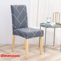 HKM-886739 Universal Office Chair Cover in Various Patterns and Colors - Dustproof Polyester Seat Protector