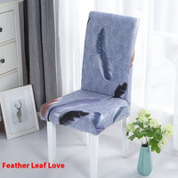 HKM-886739 Universal Office Chair Cover in Various Patterns and Colors - Dustproof Polyester Seat Protector