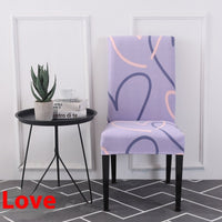 HKM-886739 Universal Office Chair Cover in Various Patterns and Colors - Dustproof Polyester Seat Protector