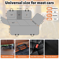 HKM-886867 Black Heat Load Bearing Dog Seat Cover Pad for Cars