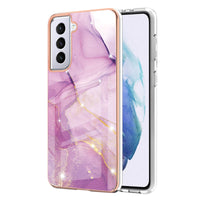 HKM-886931 Electroplating Marble Anti-Fall Phone Case for iPhone Xr - TPU Design with Camouflage and Geometric Patterns