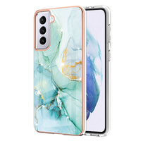 HKM-886931 Electroplating Marble Anti-Fall Phone Case for iPhone Xr - TPU Design with Camouflage and Geometric Patterns