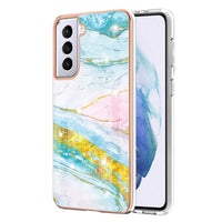 HKM-886931 Electroplating Marble Anti-Fall Phone Case for iPhone Xr - TPU Design with Camouflage and Geometric Patterns