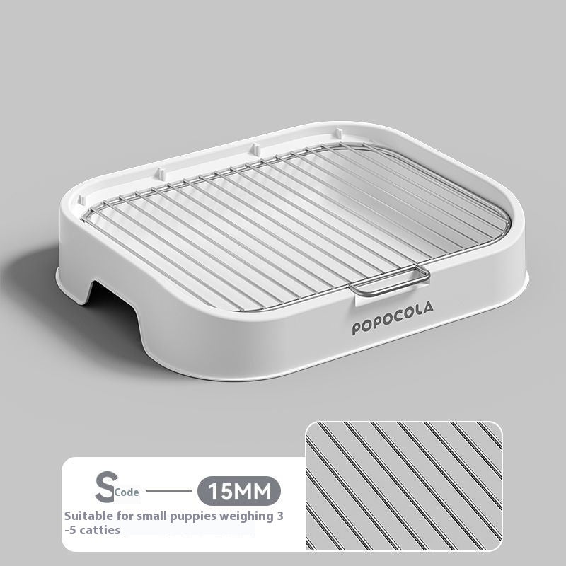 HKM-886995 Stainless Steel Urinal Potty for Small Dogs with Urine Blocking Plates
