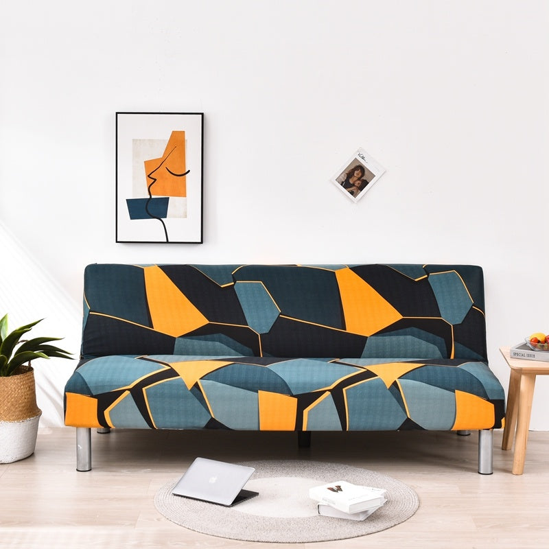 HKM-887059 Universal Elastic Sofa-Bed Cover in Various Styles - Milk Silk Polyester, Suitable for Multiple Sofa Sizes