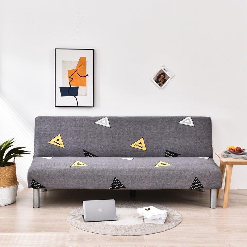 HKM-887059 Universal Elastic Sofa-Bed Cover in Various Styles - Milk Silk Polyester, Suitable for Multiple Sofa Sizes