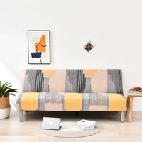 HKM-887059 Universal Elastic Sofa-Bed Cover in Various Styles - Milk Silk Polyester, Suitable for Multiple Sofa Sizes