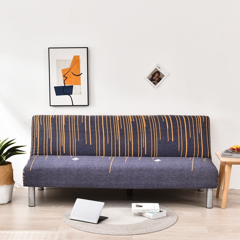 HKM-887059 Universal Elastic Sofa-Bed Cover in Various Styles - Milk Silk Polyester, Suitable for Multiple Sofa Sizes