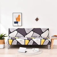 HKM-887059 Universal Elastic Sofa-Bed Cover in Various Styles - Milk Silk Polyester, Suitable for Multiple Sofa Sizes
