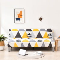 HKM-887059 Universal Elastic Sofa-Bed Cover in Various Styles - Milk Silk Polyester, Suitable for Multiple Sofa Sizes