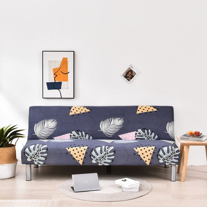 HKM-887059 Universal Elastic Sofa-Bed Cover in Various Styles - Milk Silk Polyester, Suitable for Multiple Sofa Sizes