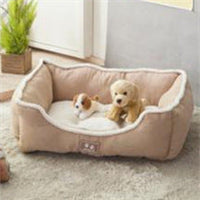 HKM-887123 Cozy Cloth Pet Mat for Small and Medium Dogs and Cats, Brown and Dark Gray
