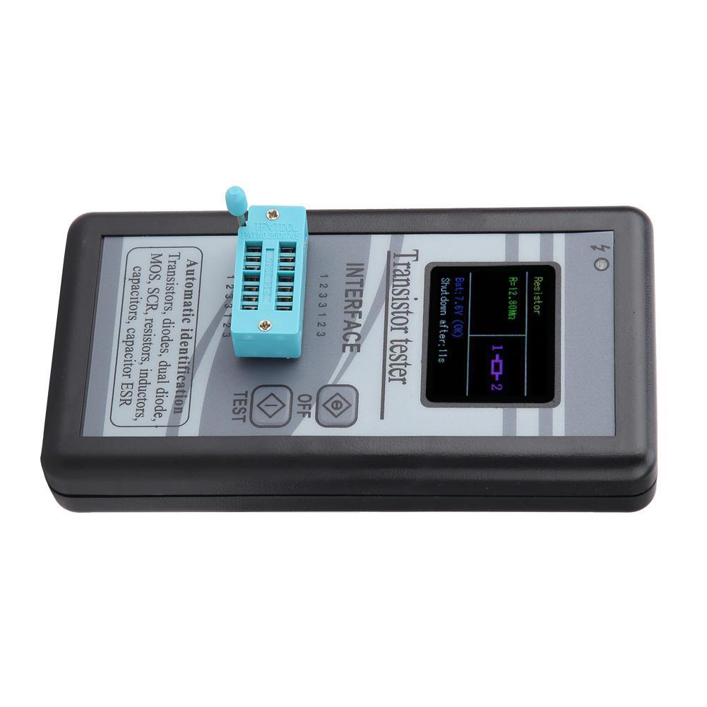HKM-887187 Graphic LCD Digital Display M328 Transistor Tester with Color Screen - 12-Pin Measurement Tool for Resistance, Inductance, Capacitance, ESR