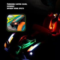 HKM-887251 Light Show Remote Control 3-Wheel Stunt Truck for Kids - Electric Indoor/Outdoor Toy, Ready-to-Go