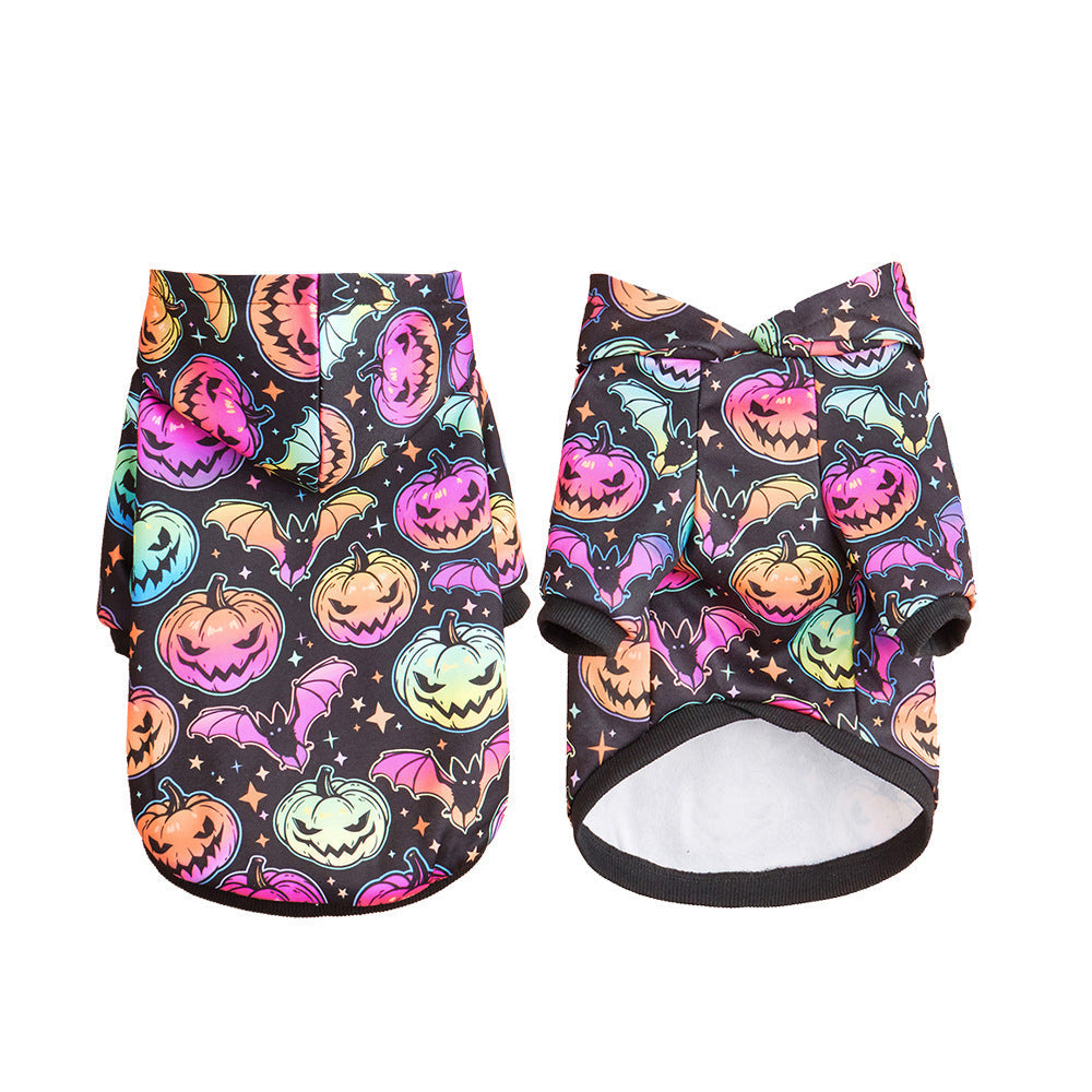 HKM-887507 Halloween Pumpkin Pet Apparel for Small and Medium Dogs and Cats - Casual Polyester Clothing in Various Colors and Patterns