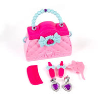 HKM-887635 Kids Pink Makeup Playset with Portable Table for Pretend Play and Dress-Up Fun