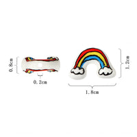 HKM-887763 Ceramic Rainbow Scattered Beads for DIY Ornament Crafting