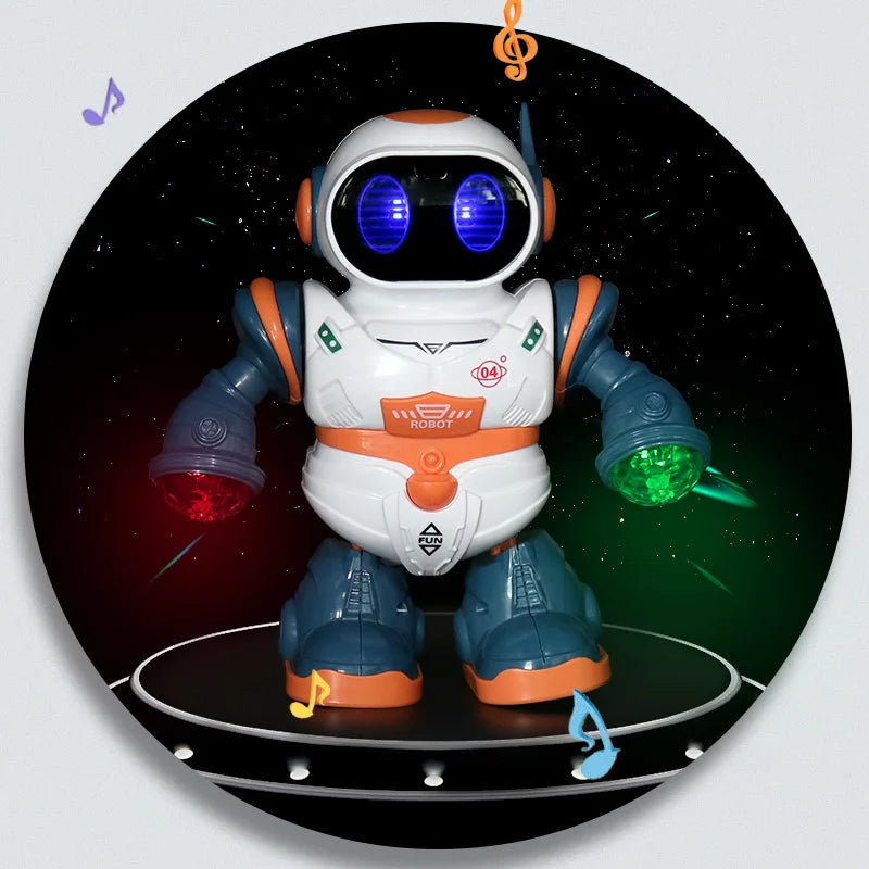 HKM-887827 Dancing Robot Toy with Music and Lights - Interactive Educational Space Robot for Ages 0-14+