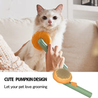 HKM-887827 Self-Cleaning Pet Slicker Brush for Dogs, Cats, and Rabbits - Gentle Undercoat Grooming Tool with Comfort Grip Handle