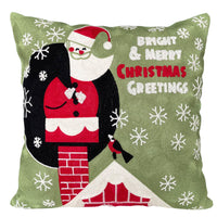 HKM-887891 Cute Cartoon Christmas and New Year Cushion Pillowcase - Festive Designs of Santa, Snowmen, and Winter Icons, 45x45cm