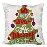 HKM-887891 Cute Cartoon Christmas and New Year Cushion Pillowcase - Festive Designs of Santa, Snowmen, and Winter Icons, 45x45cm