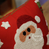 HKM-887891 Cute Cartoon Christmas and New Year Cushion Pillowcase - Festive Designs of Santa, Snowmen, and Winter Icons, 45x45cm