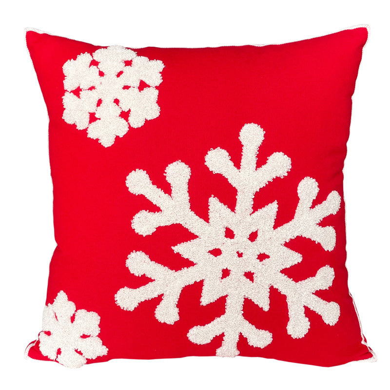 HKM-887891 Cute Cartoon Christmas and New Year Cushion Pillowcase - Festive Designs of Santa, Snowmen, and Winter Icons, 45x45cm