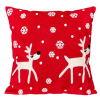 HKM-887891 Cute Cartoon Christmas and New Year Cushion Pillowcase - Festive Designs of Santa, Snowmen, and Winter Icons, 45x45cm