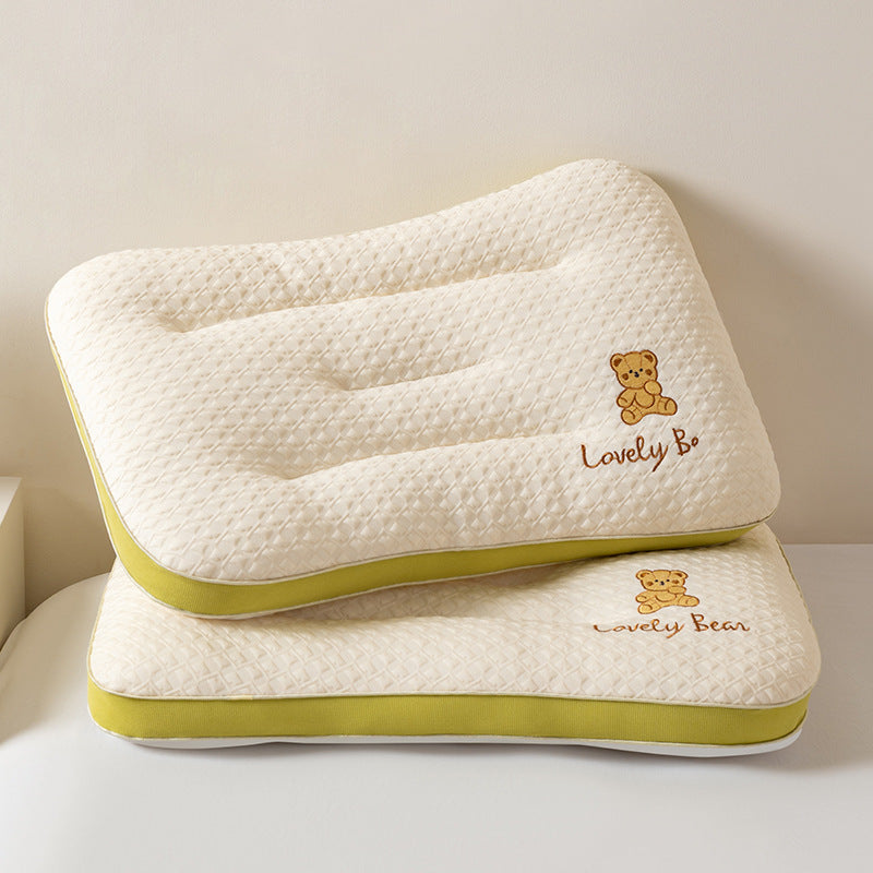HKM-887955 Children's Cervical Support Pillow for Naptime - Knitted Cotton, Polyester Fiber Filling, Multiple Sizes