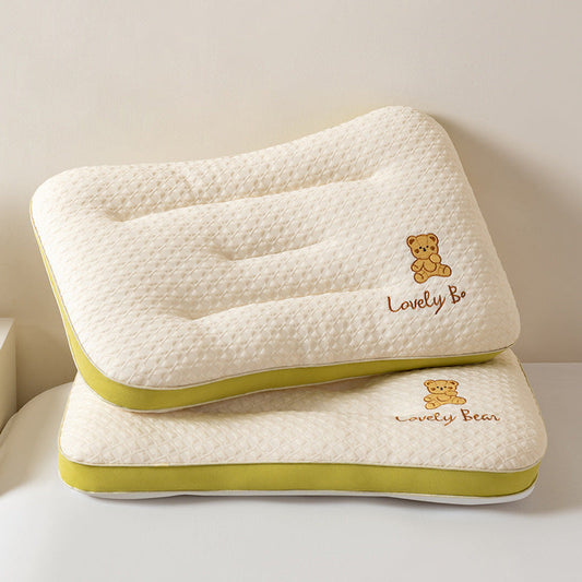HKM-887955 Children's Cervical Support Pillow for Naptime - Knitted Cotton, Polyester Fiber Filling, Multiple Sizes