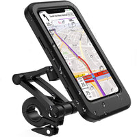 HKM-888211 Waterproof Bicycle and Motorcycle Mobile Phone Holder for Navigation, Compatible with 4-6.7 Inch Devices