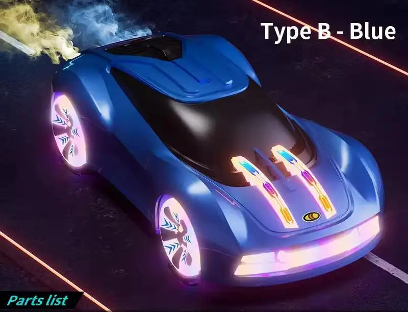 HKM-888403 Future Technology New Energy Concept Remote Control Stunt Car for Kids - 360° Rotation, Indoor & Outdoor Use
