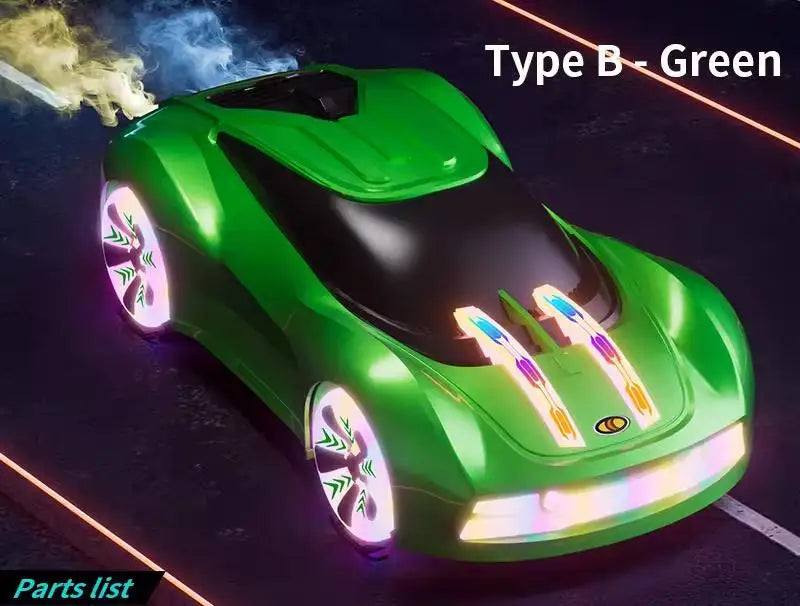 HKM-888403 Future Technology New Energy Concept Remote Control Stunt Car for Kids - 360° Rotation, Indoor & Outdoor Use