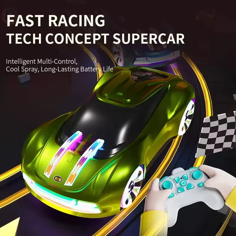 HKM-888403 Future Technology New Energy Concept Remote Control Stunt Car for Kids - 360° Rotation, Indoor & Outdoor Use