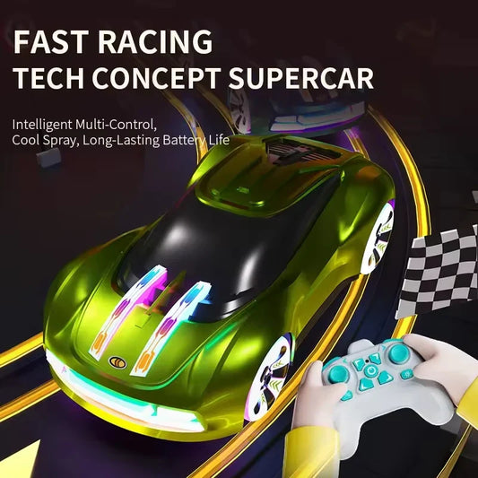 HKM-888403 Future Technology New Energy Concept Remote Control Stunt Car for Kids - 360° Rotation, Indoor & Outdoor Use
