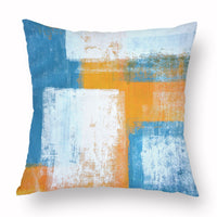 HKM-888531 Geometric Digital Print Peach Skin Velvet Cushion Cover for Sofa - 45CM x 45CM