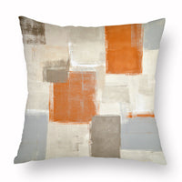 HKM-888531 Geometric Digital Print Peach Skin Velvet Cushion Cover for Sofa - 45CM x 45CM