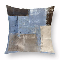 HKM-888531 Geometric Digital Print Peach Skin Velvet Cushion Cover for Sofa - 45CM x 45CM