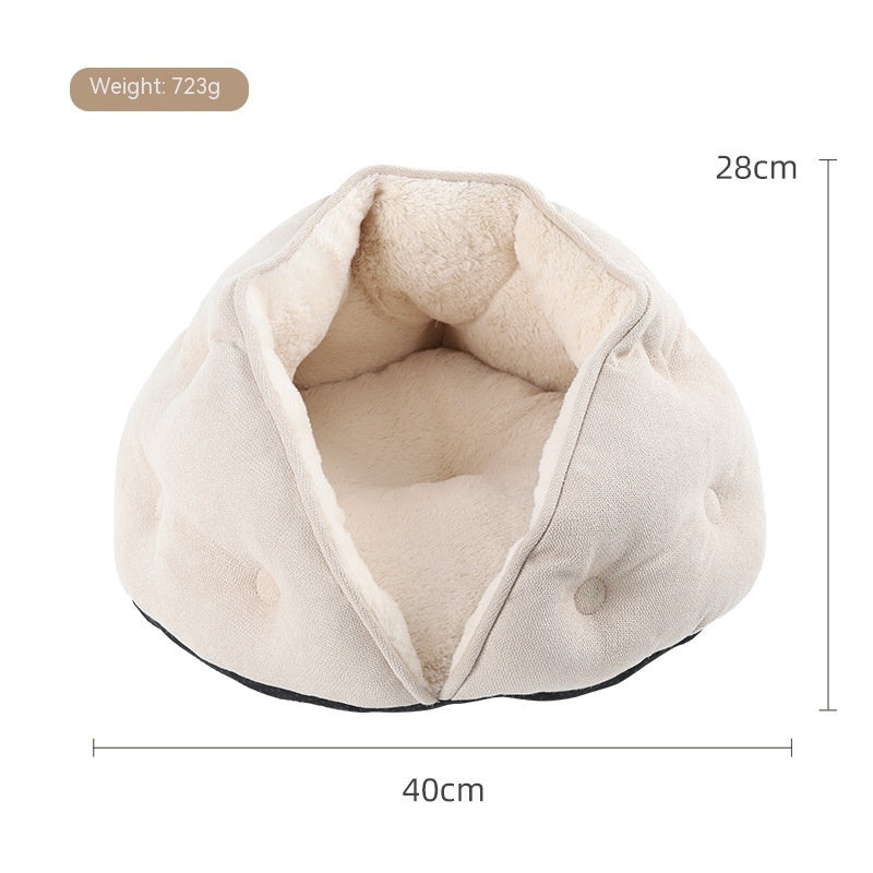 HKM-888531 Pet Short Plush Shell Dumpling Nest Fleece Warm