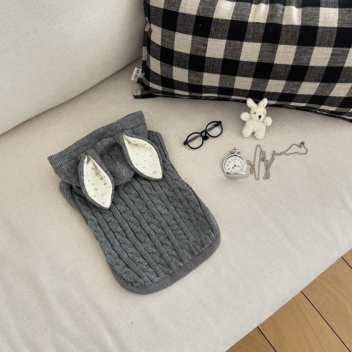 HKM-888723 Heather Gray Wool Cape and Shawl for Pets - Available in Multiple Sizes