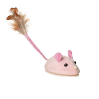 HKM-888787 Electric Mouse Cat Toy with Charging Cable – Interactive Gnawing Play for Cats in Grey, Purple, Pink