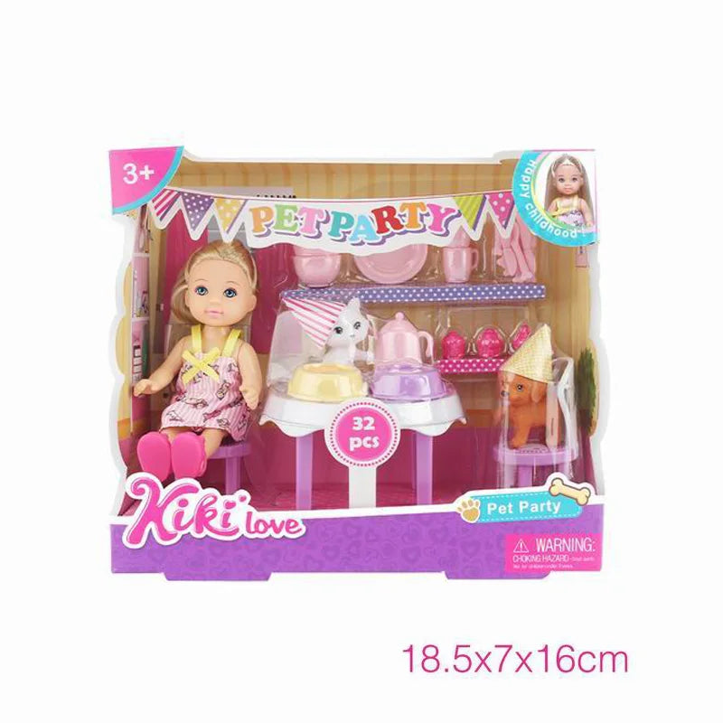 Sweet Girl Doll Pretend Play Pet Care Set for Ages 2 to 7 Years