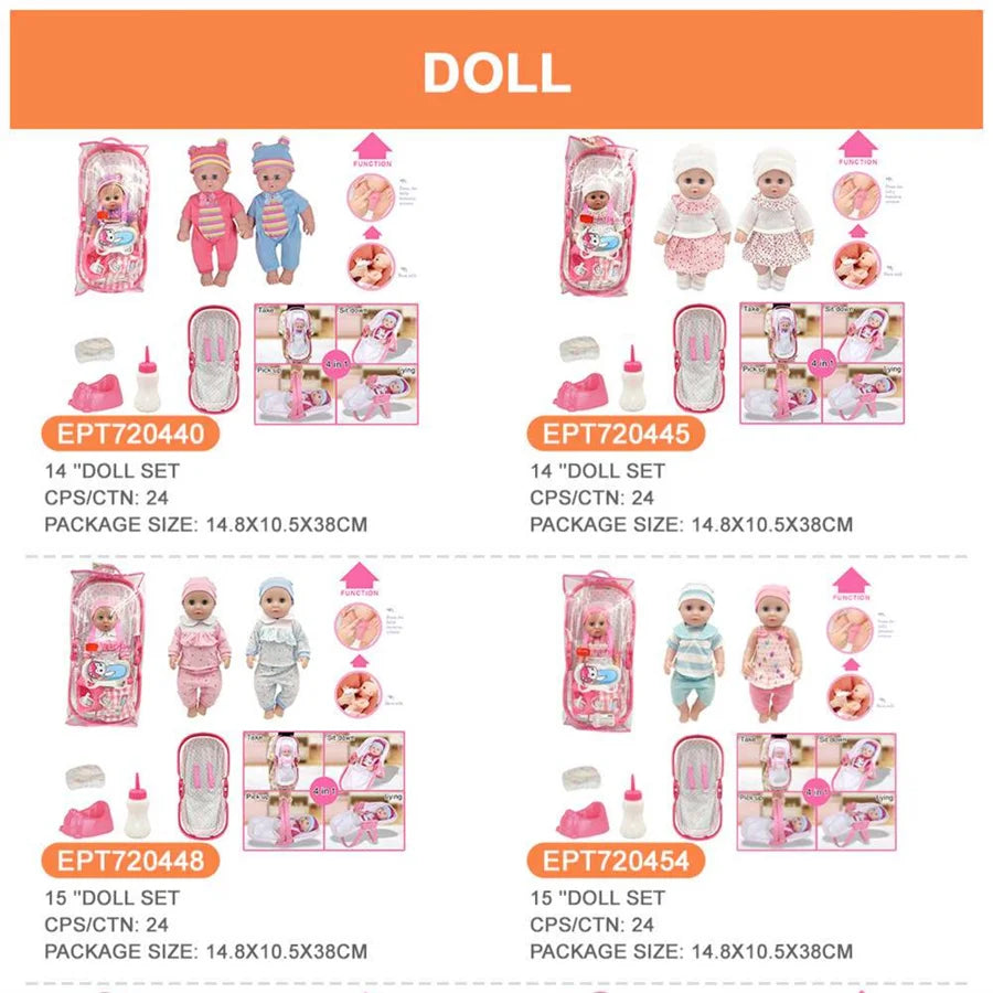 Sweet Girl Doll Pretend Play Pet Care Set for Ages 2 to 7 Years