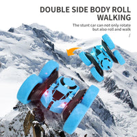 HKM-888979 Remote Control Double-Sided Stunt Car with 360 Degree Rotation and LED Lights for Kids