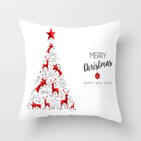 HKM-889043 Modern Christmas Pillow Cover - Polyester, 45x45cm, Multiple Patterns Available