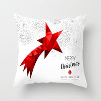 HKM-889043 Modern Christmas Pillow Cover - Polyester, 45x45cm, Multiple Patterns Available