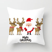HKM-889043 Modern Christmas Pillow Cover - Polyester, 45x45cm, Multiple Patterns Available