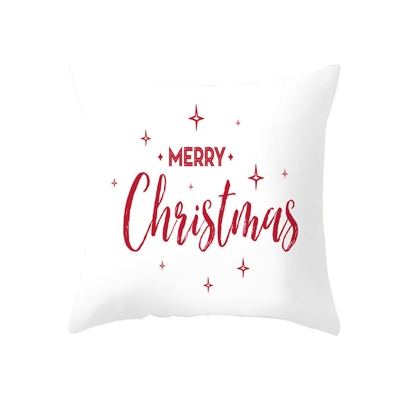 HKM-889043 Modern Christmas Pillow Cover - Polyester, 45x45cm, Multiple Patterns Available